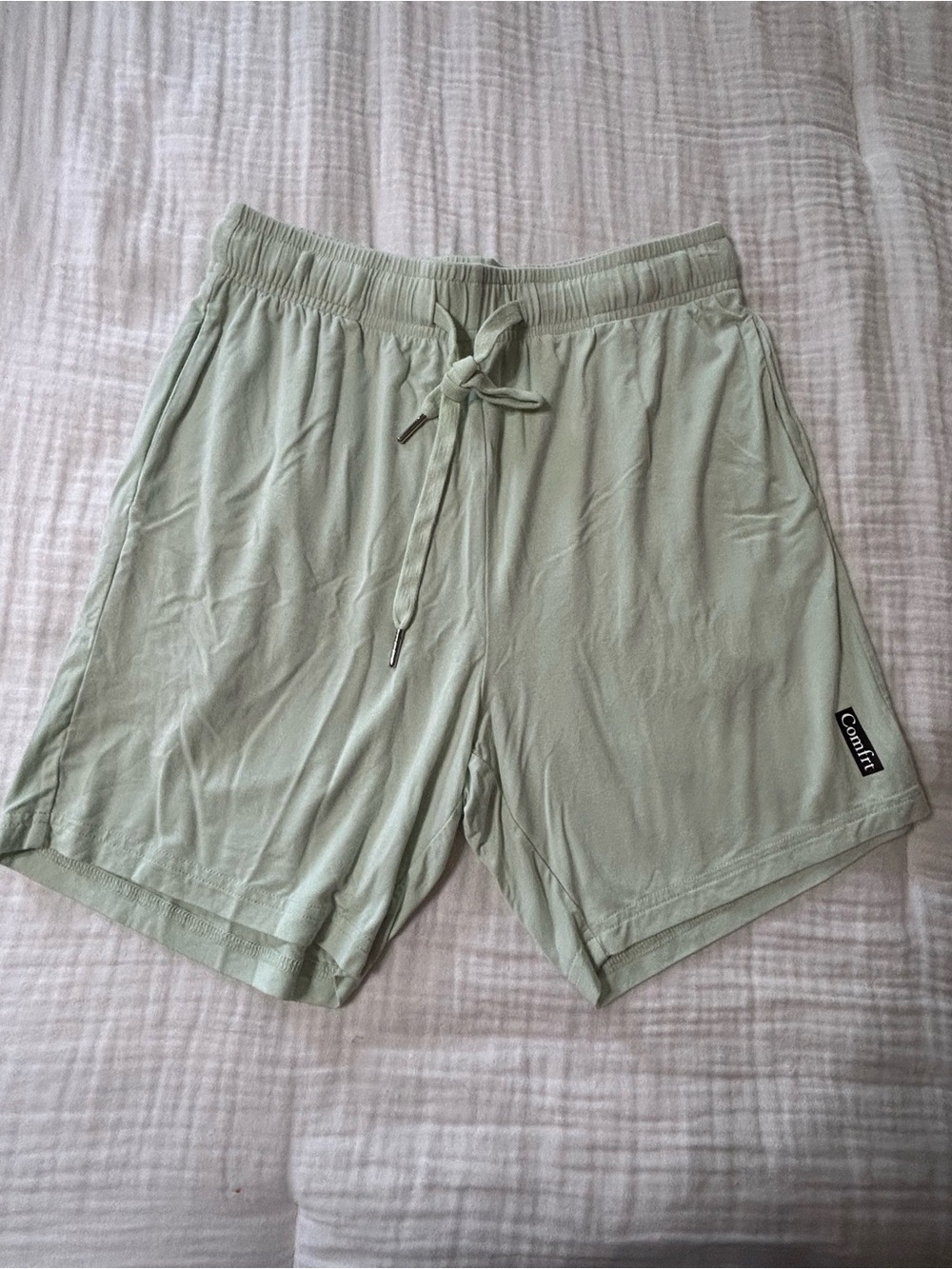 Comfrt Cloud Lounge Shorts XS pale green Unisex Drawstring Loungewear